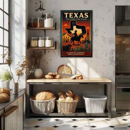 Texas Heritage: Vintage Cowboy and Landscape Cultural Poster
