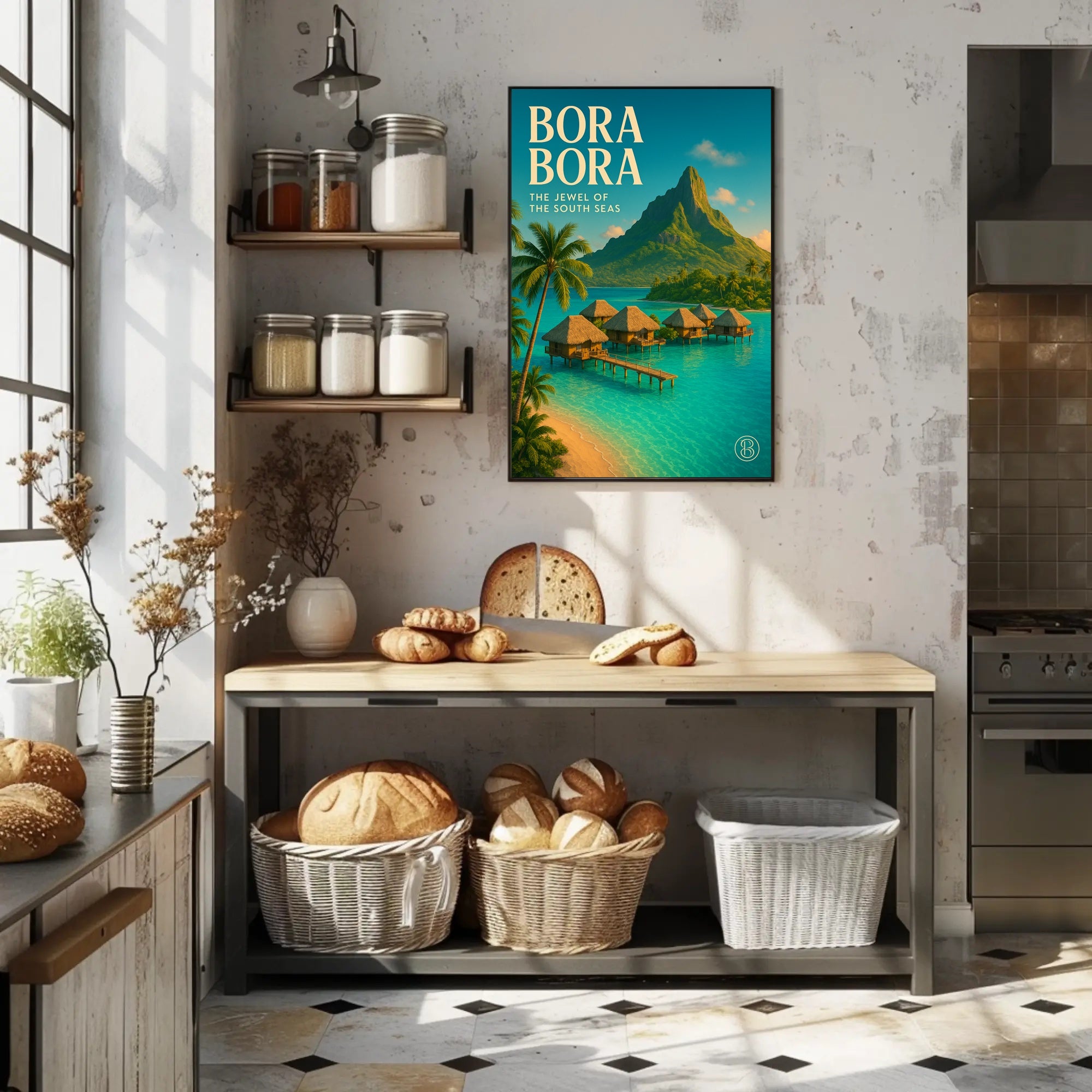 Bora Bora Vintage Escape Travel Poster PosterGoat