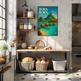 Bora Bora Vintage Escape Travel Poster PosterGoat