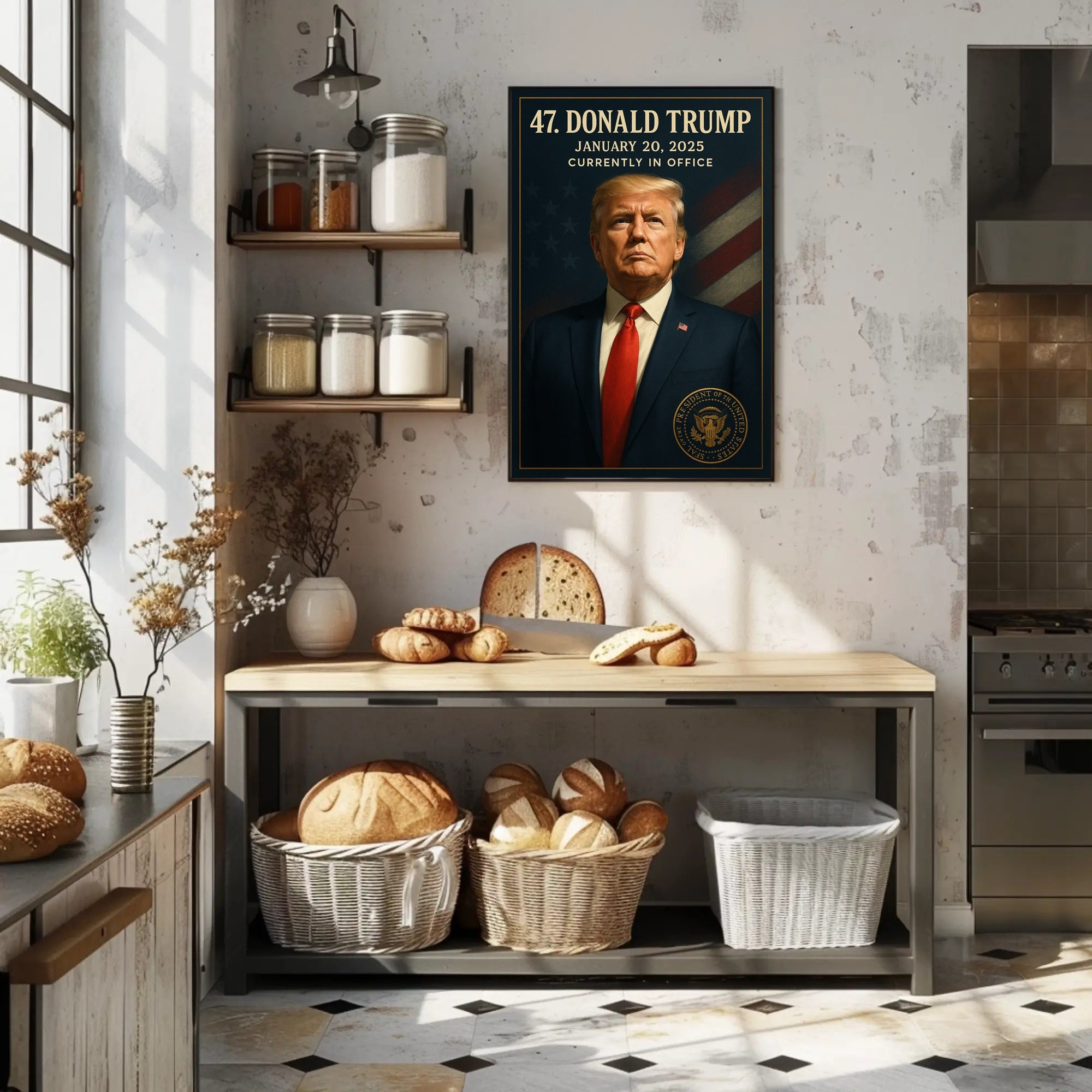 Donald Trump 47th President Political or Propaganda Poster PosterGoat