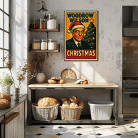 Woodrow Wilson Christmas Poster