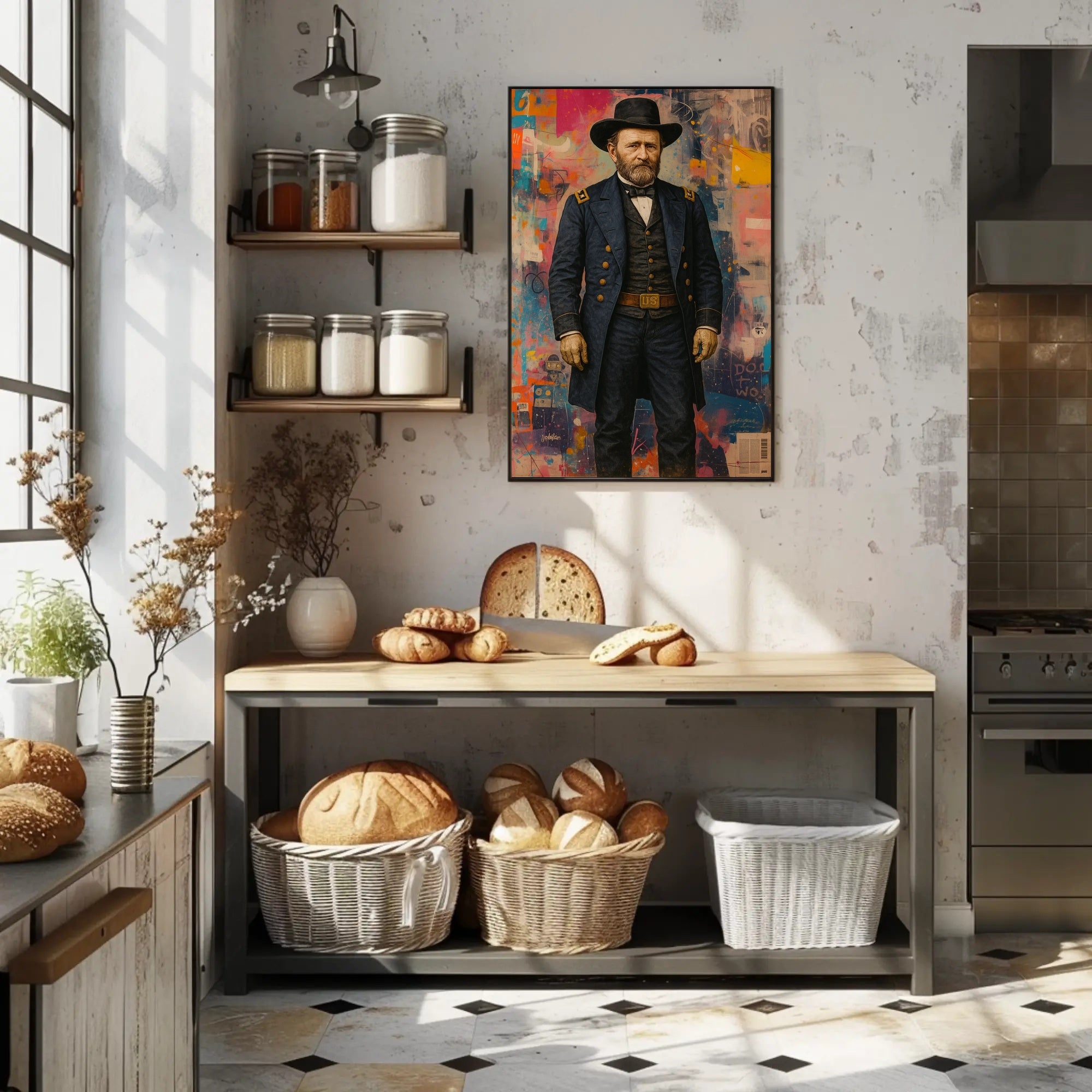 Historical Military Abstract Art Poster - Historical or Presidential Poster