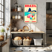 Discover Brazil With Braniff Airways Poster