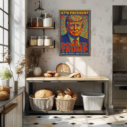 Trump 47th President Scenic Patriotic Poster