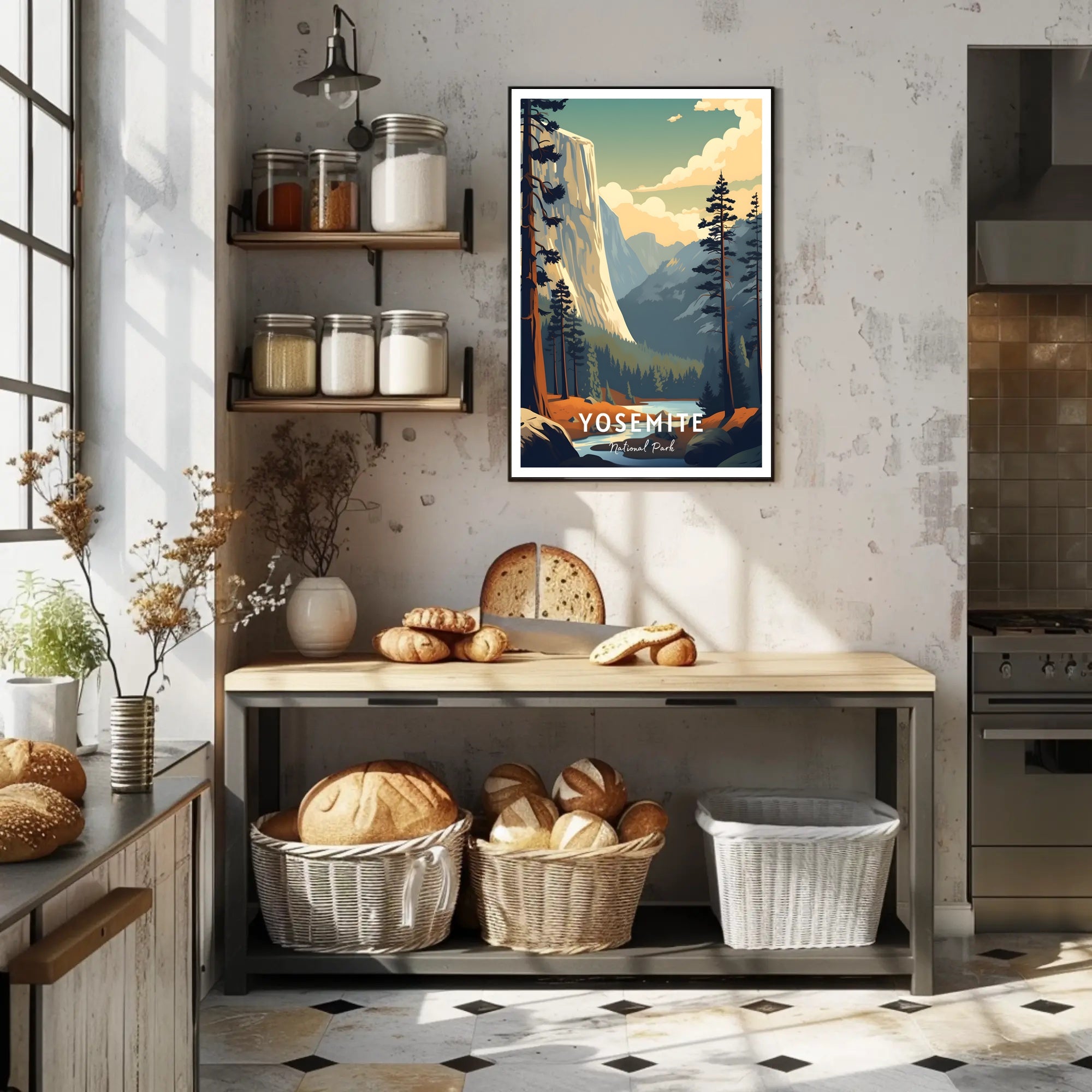 Yosemite National Park Vintage Travel Poster Print