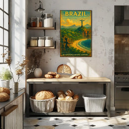 Brazilian Vibrance: Christ the Redeemer Travel Poster