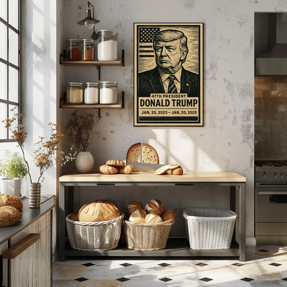 Donald Trump 47th President Scenic Patriotic Heritage Timeless Wall Art Iconic Legacy Gift Poster