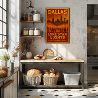 Dallas Lone Star Lights Poster