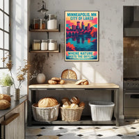 Minneapolis, MN City of Lakes Poster