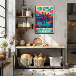Minneapolis, MN City of Lakes Poster
