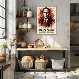 Barack Obama Watercolor Masterpiece, Historical or Presidential Poster