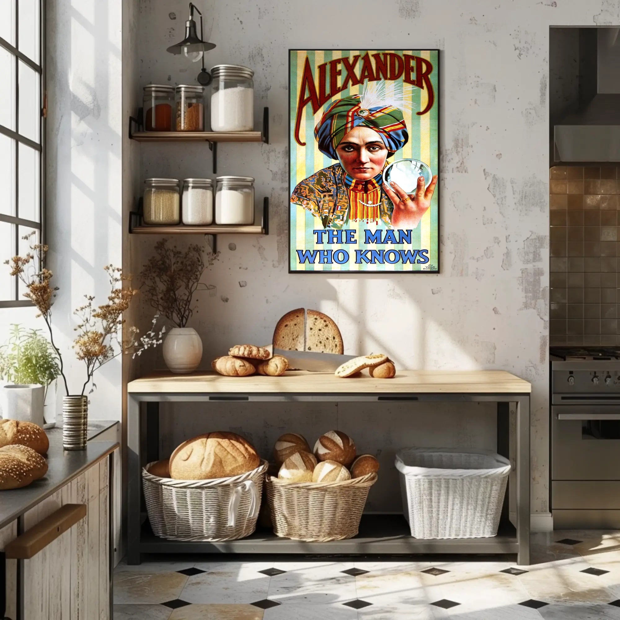 Mystical Psychic Performer Vintage Artistic Pop Culture Poster