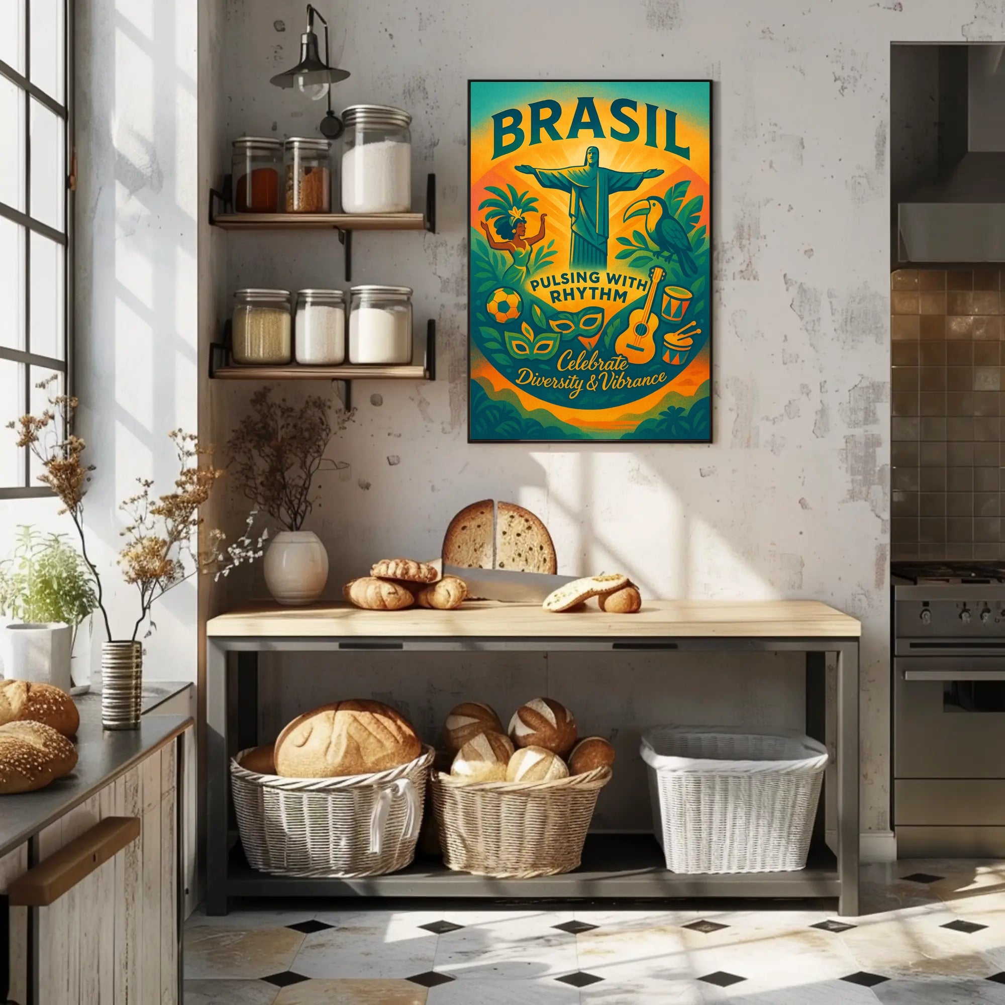 Brazilian Cultural Celebration Festive Artwork Cultural or Heritage Poster