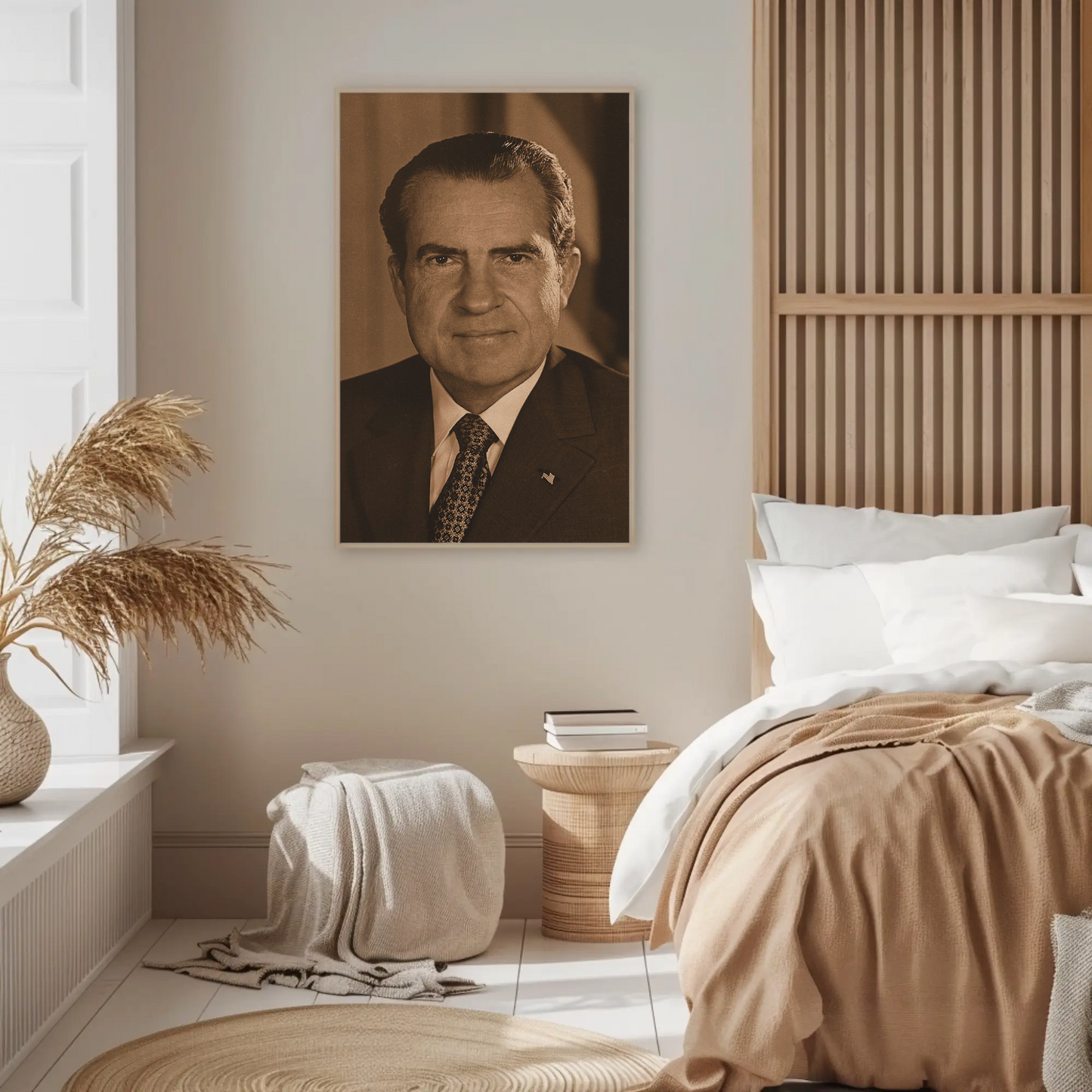Richard Nixon 37th President Sepia Photo