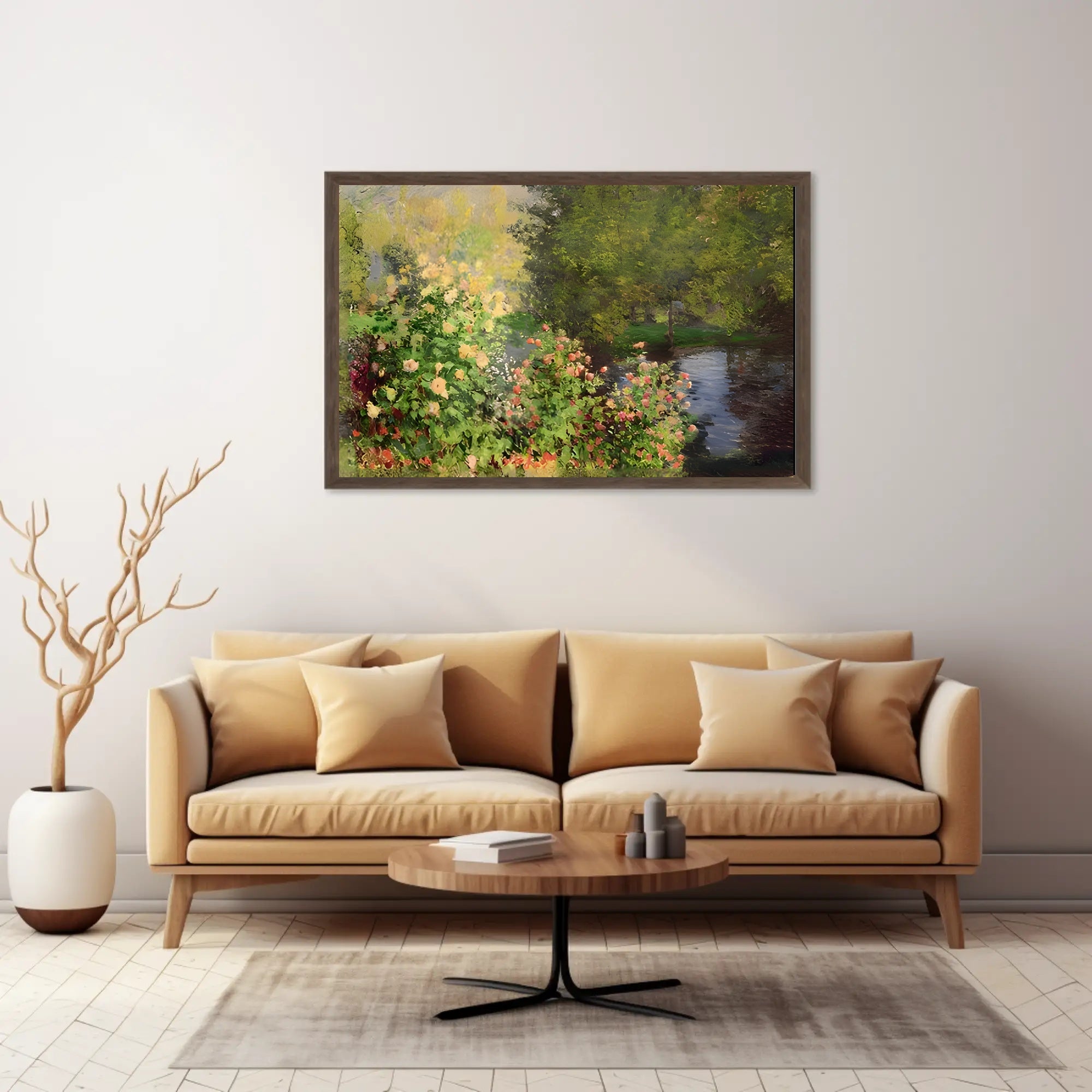 Nature's Palette A Floral and Forest Symphony Poster