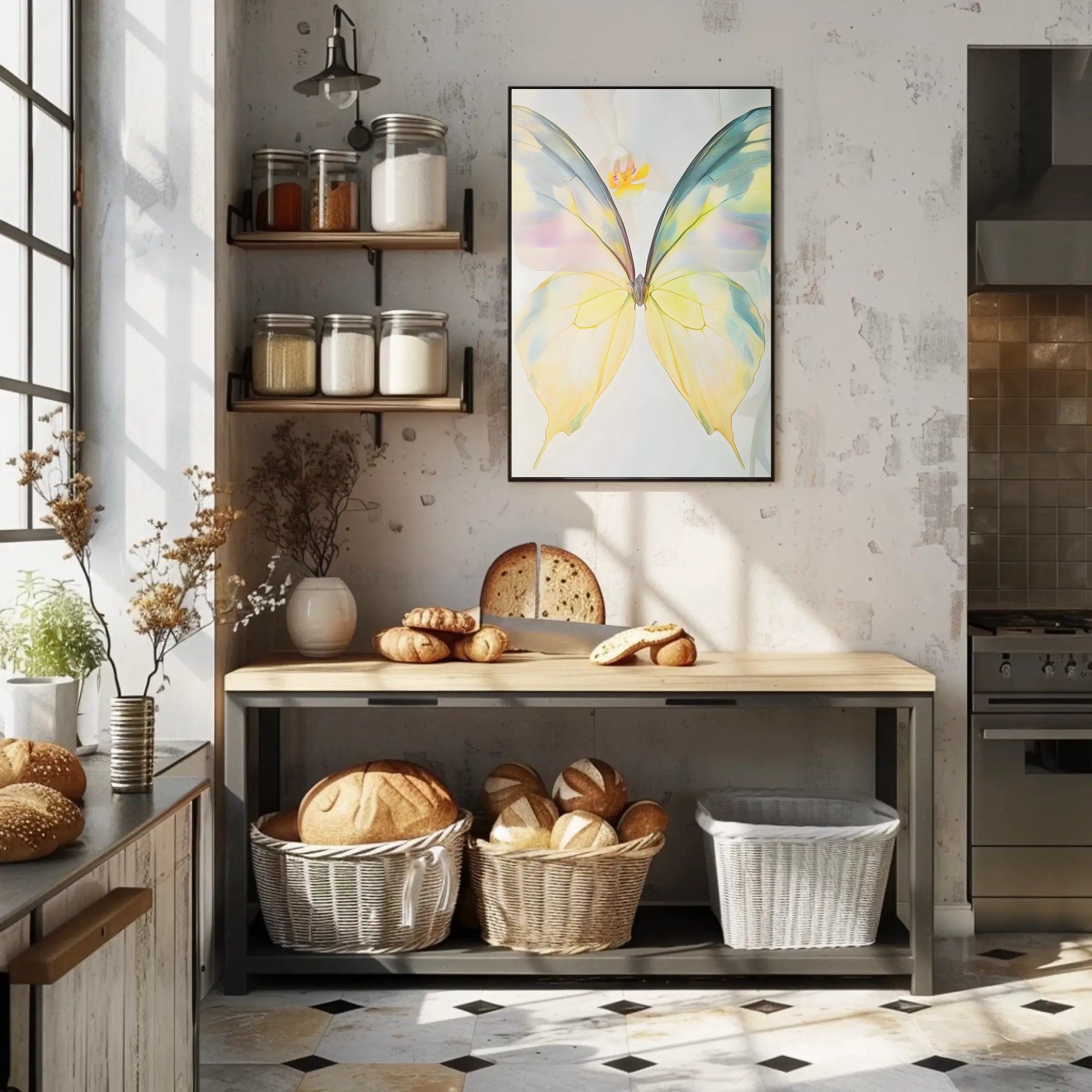Ethereal Butterfly Wall Art Print Pastel Decor