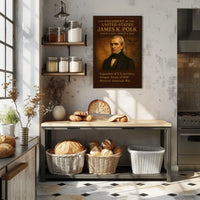 James K. Polk Vintage Patriotic Poster Print