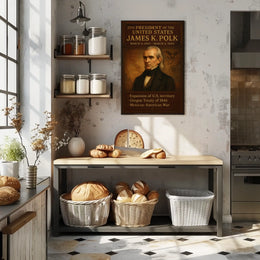 James K. Polk Vintage Patriotic Poster Print