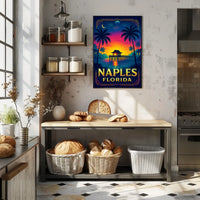 Naples, Florida Tropical Sunset Poster