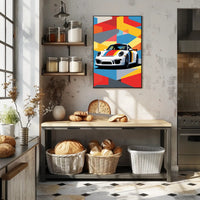 Vibrant Sports Car Design Poster PosterGoat