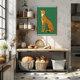 Cheetah Majestic Illustration Poster Wall Art