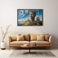 Surreal Face in Desolate Landscape - Abstract or Artistic Poster