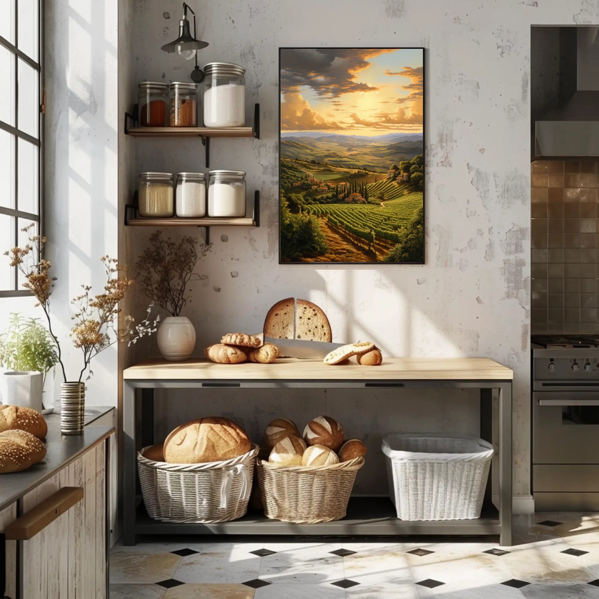 Golden Countryside Vista Poster