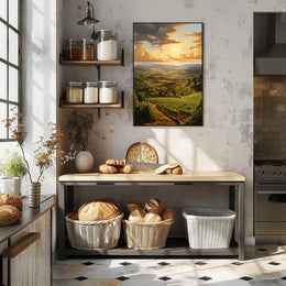 Golden Countryside Vista Poster