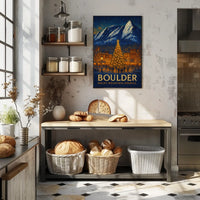 Boulder Rocky Mountain Sparkle Poster