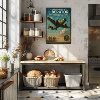 Consolidated F-7 Liberator Vintage Aviation Poster