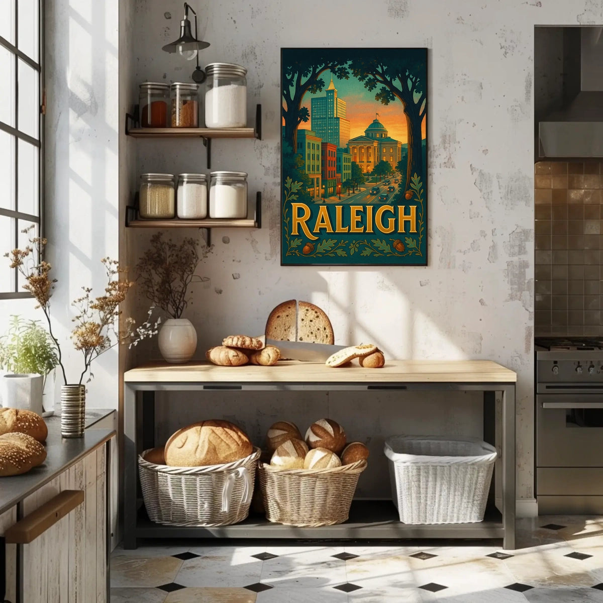 Raleigh Cityscape Poster