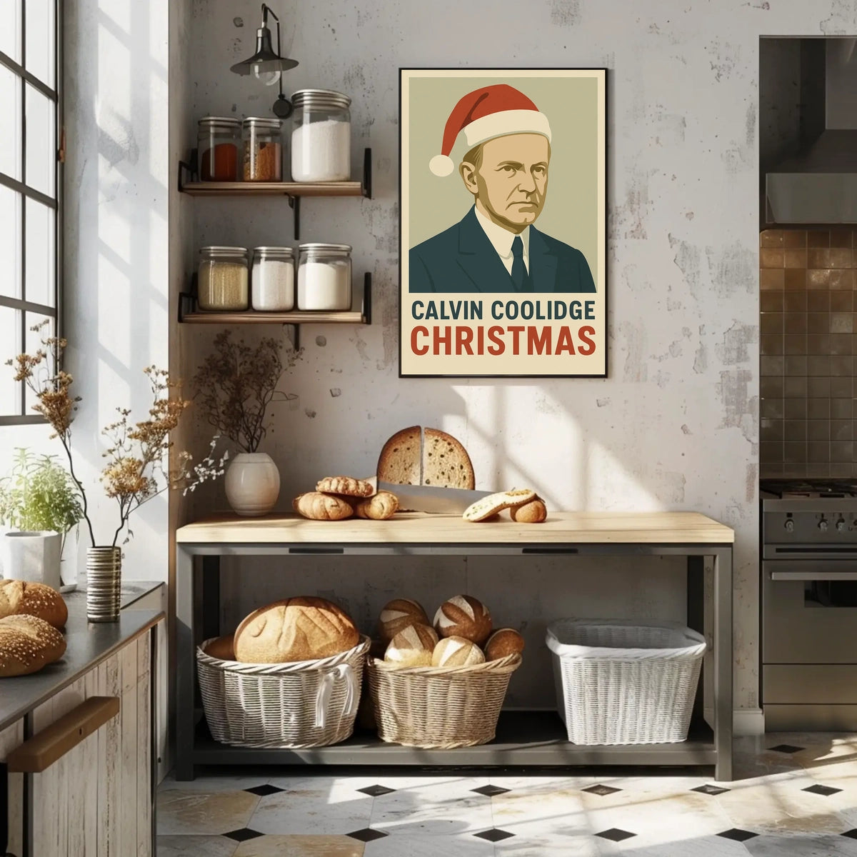 Calvin Coolidge Christmas Poster