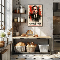 George Bush Patriotic Portrait Historical or Presidential Poster