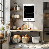 Monza Circuit Minimalist Racing Artwork Sports Poster