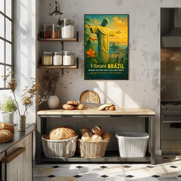 Brazilian Sunset Harmony: Travel Poster