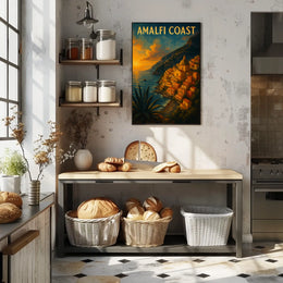 Amalfi Coast Serene Sunset Poster