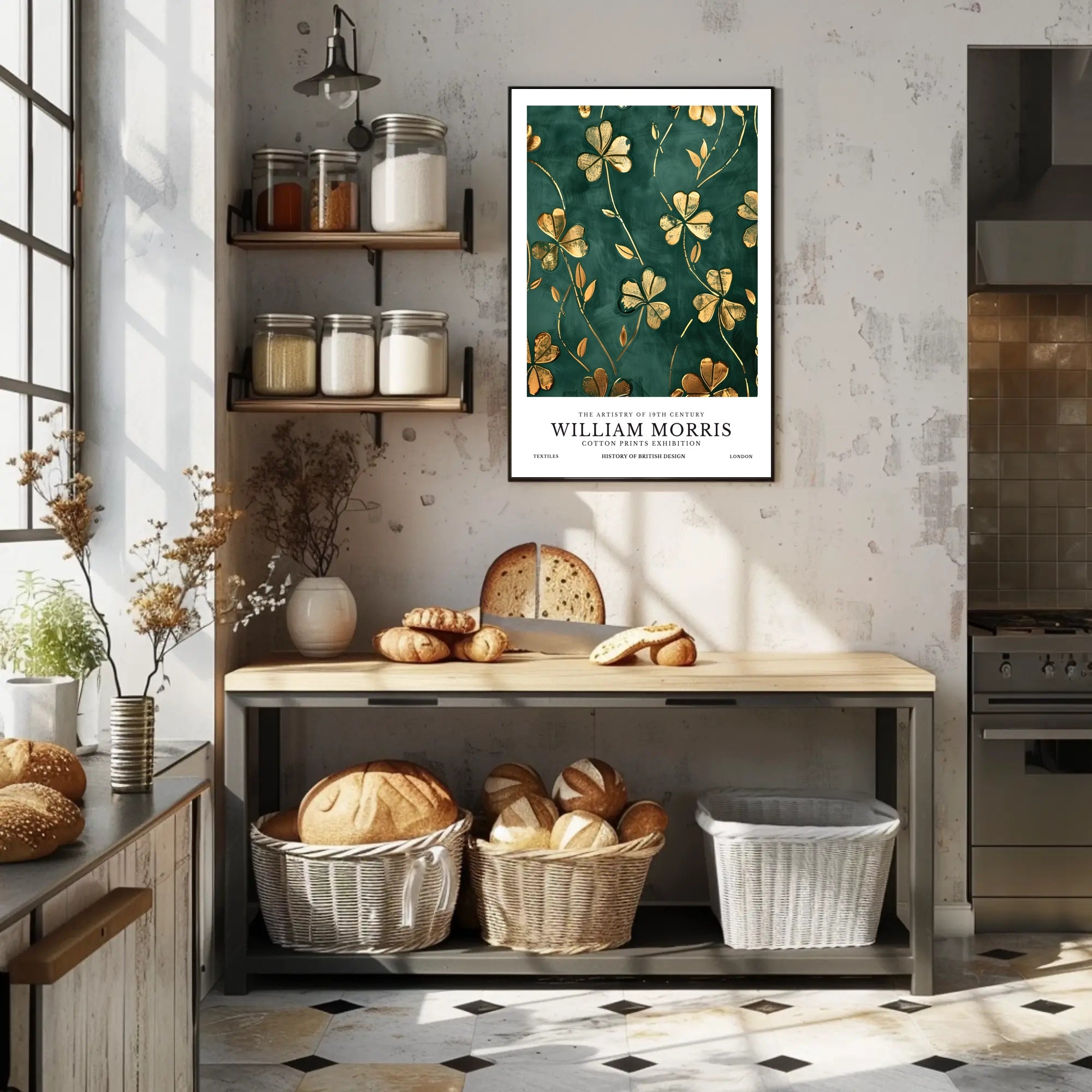 William Morris Cotton Prints Exhibition Poster