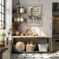 Donald Trump Enduring Leadership Engraved Portrait Poster