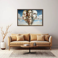 Surreal Faces Architecture Futuristic Sci-Fi Poster
