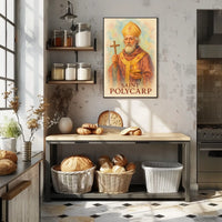 Saint Polycarp Portrait For Exhibit Space Display Poster