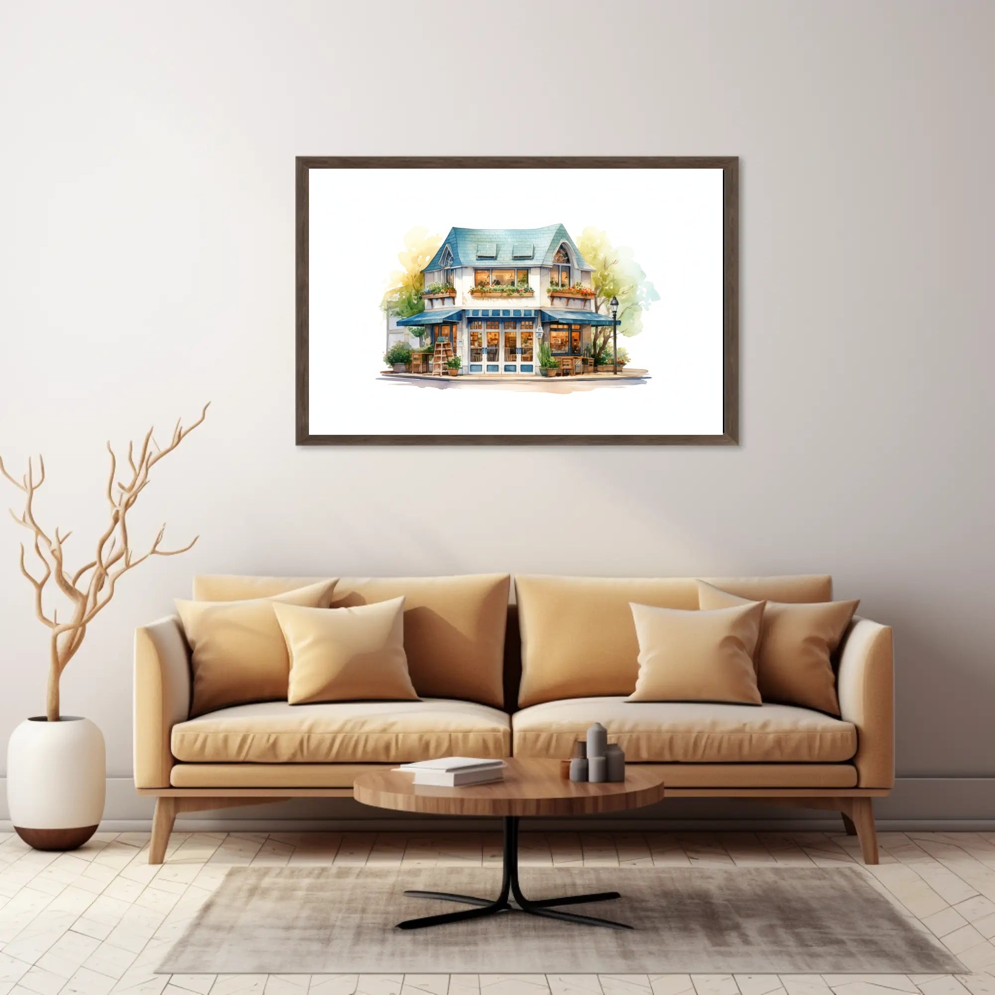 Charming Corner Café Poster