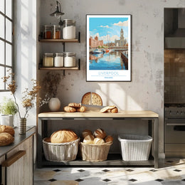 Scenic View of Liverpool Poster
