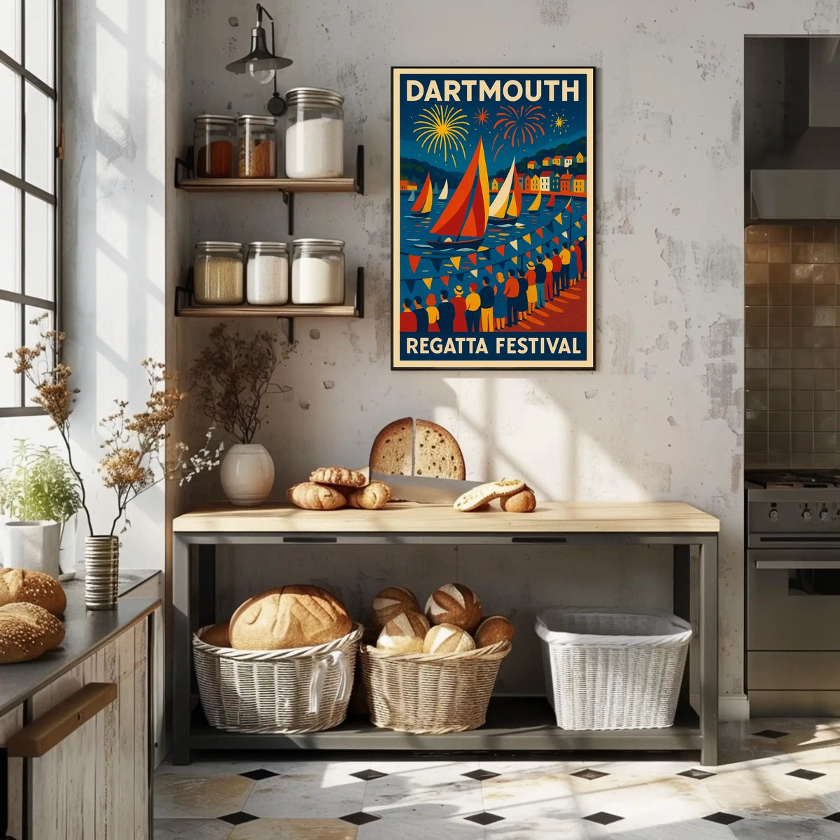 Dartmouth Regatta Festival Fireworks & Sails Travel Poster