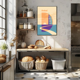 Dubai Skyline Illustration Poster