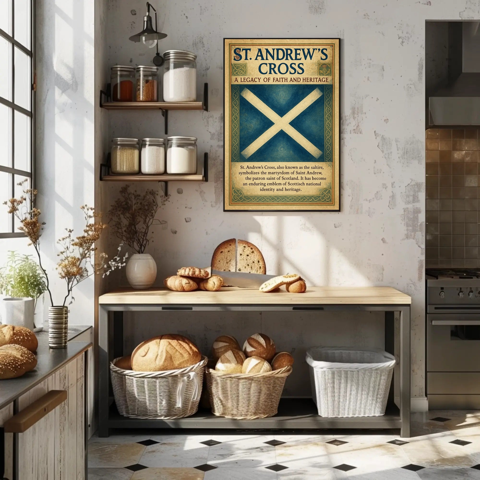 St. Andrew's Cross A Legacy of Faith and Heritage Poster PosterGoat
