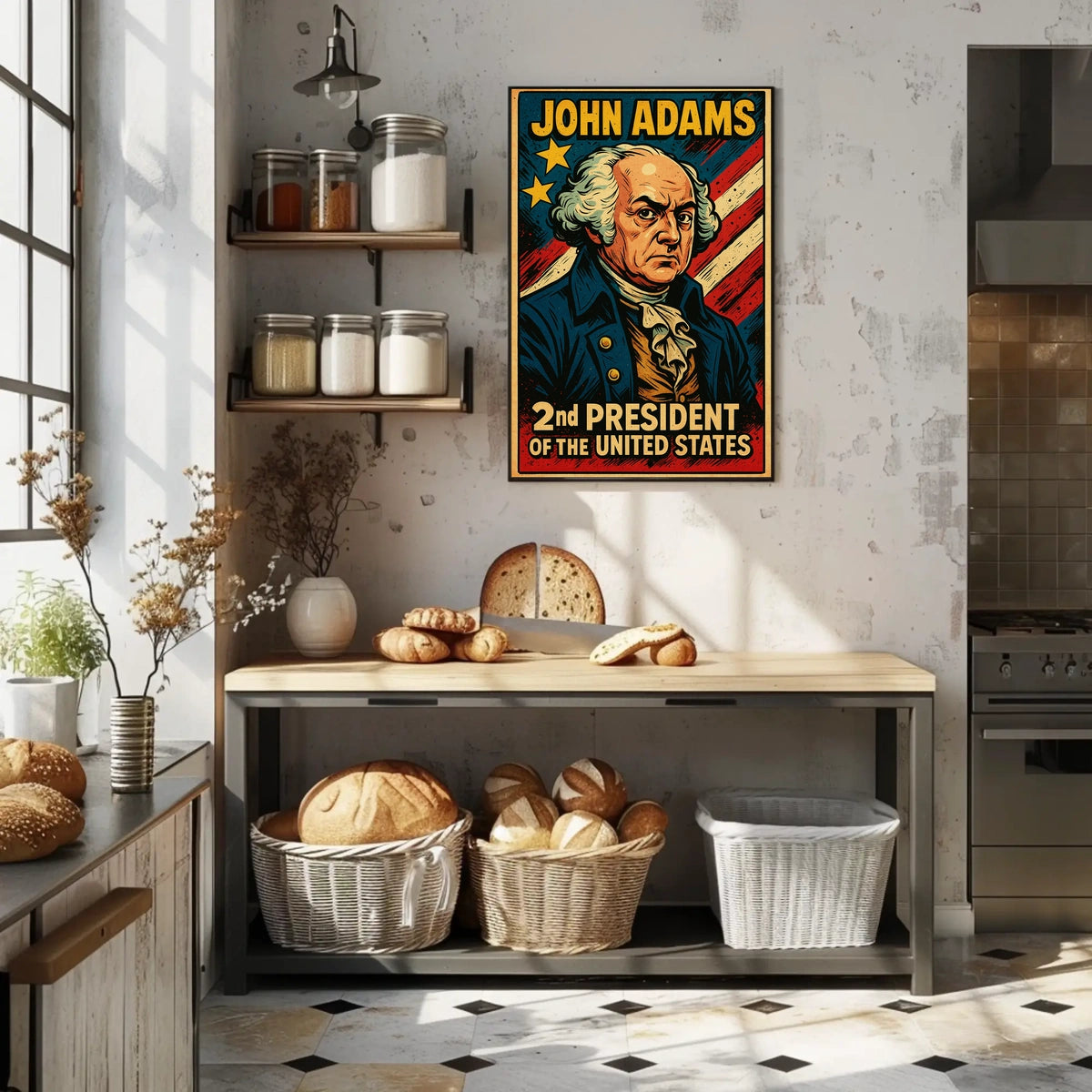 John Adams Second President Poster Wall Art Gift Idea