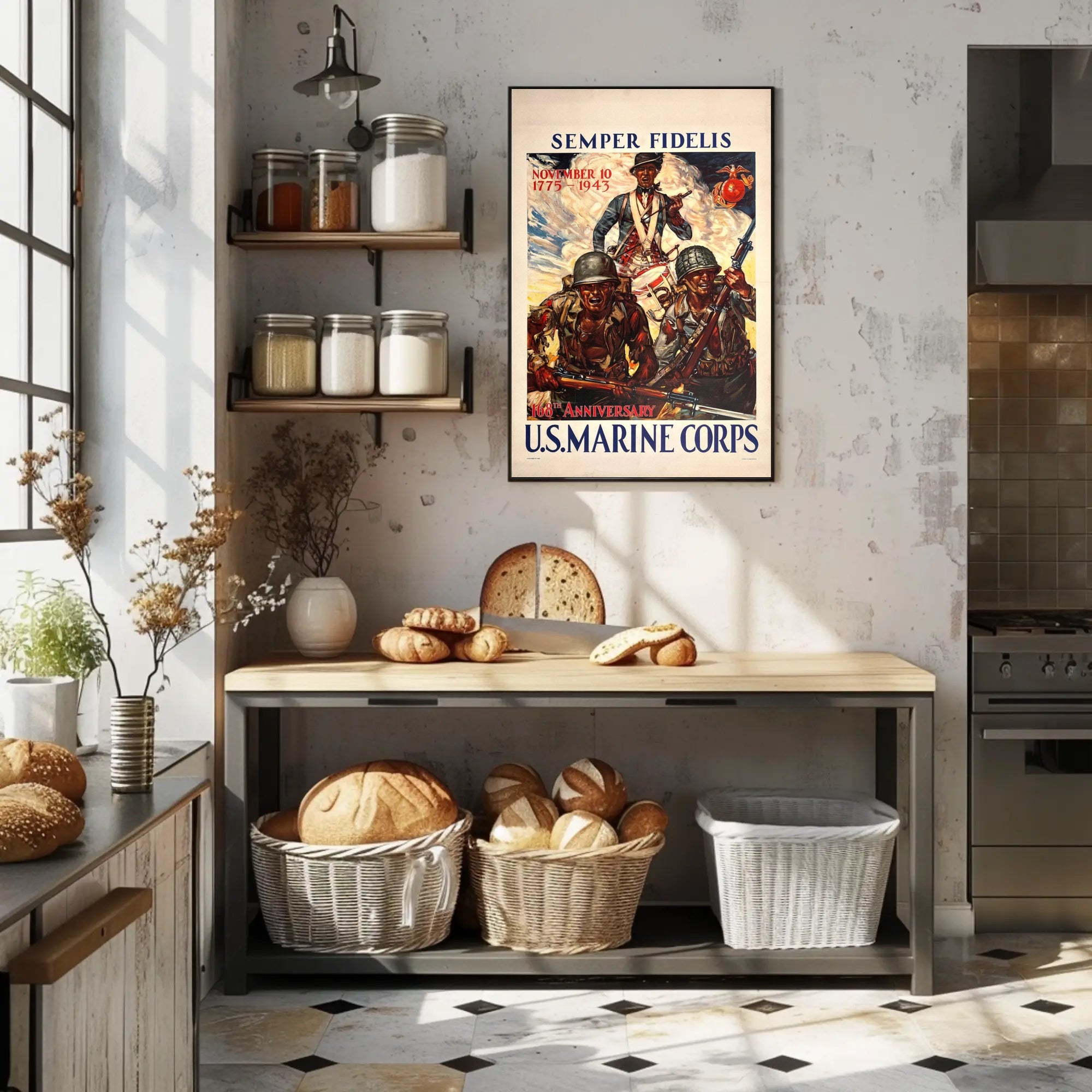 168th Anniversary US Marine Corps Historical Poster