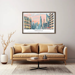 Vibrant Cityscape of Nashville Poster PosterGoat