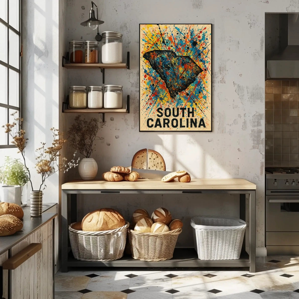 South Carolina Splash Poster