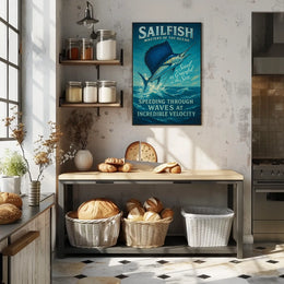 Sailfish Adventure Masterpiece: Oceanic Animal Poster